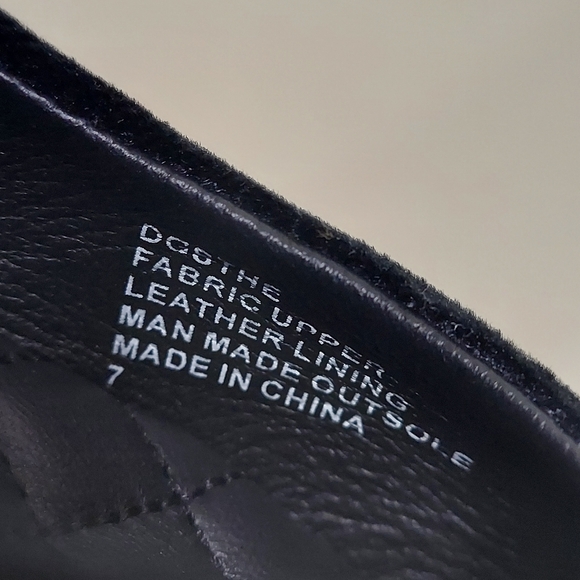 BIRDIES The Goldfinch 15 Black Velvet Pointed Toe V-Throat Slip On Flat WM Sz 7 - Picture 10 of 13